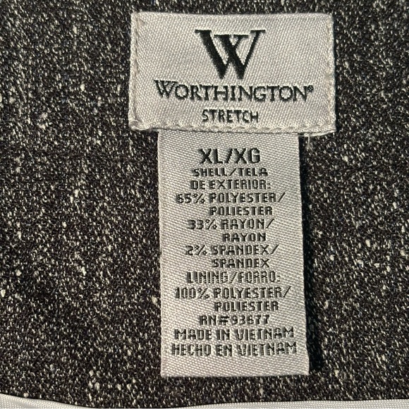 NWT Worthington Grey Tweed Cropped Jacket w/Patent Leather Trim, Size XL - Picture 8 of 10